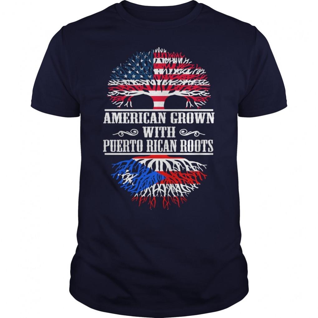 American Grown With Puerto Rican Roots Guys Tee 551648837