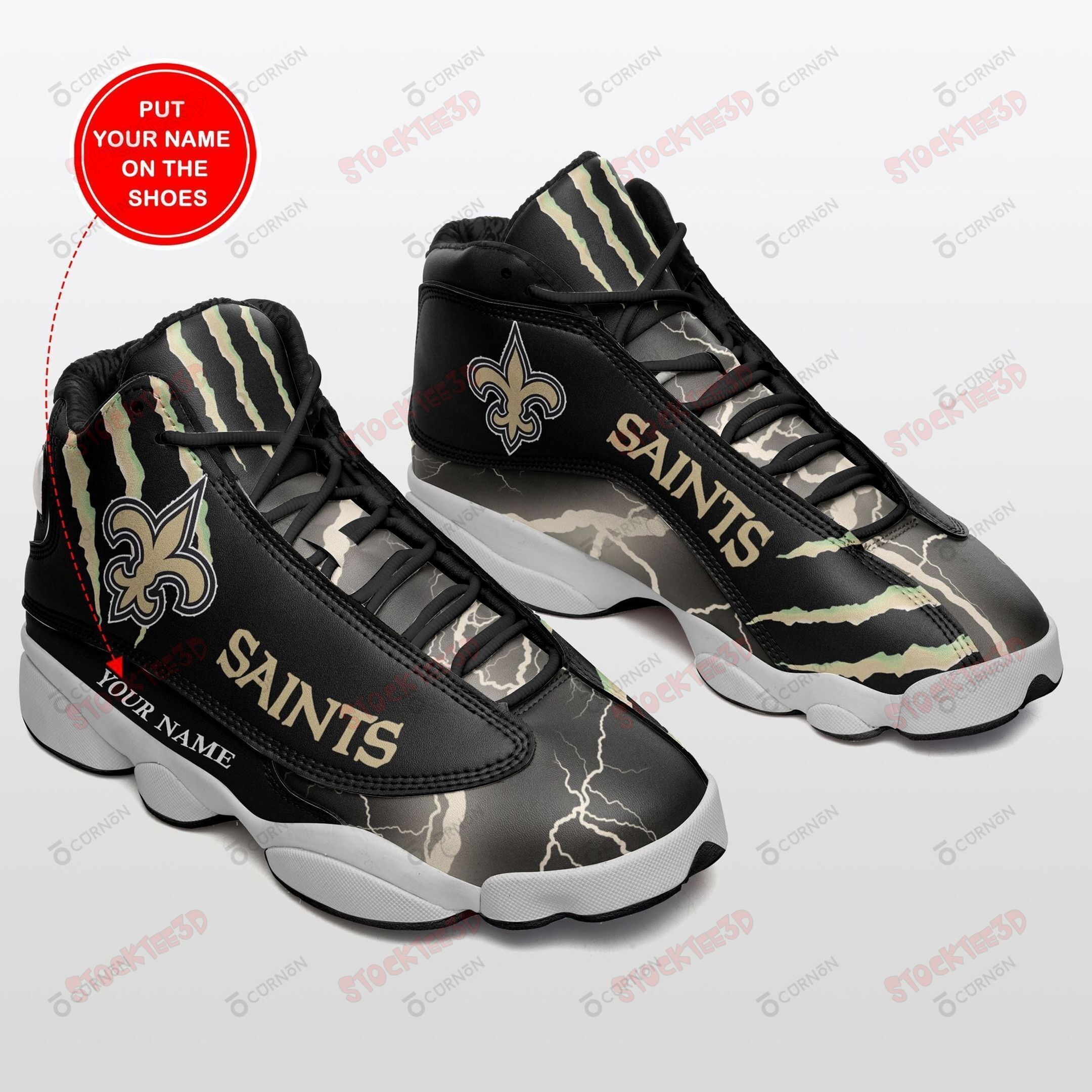 New Orleans Saints Personalized Air Jd13 Sneakers 199