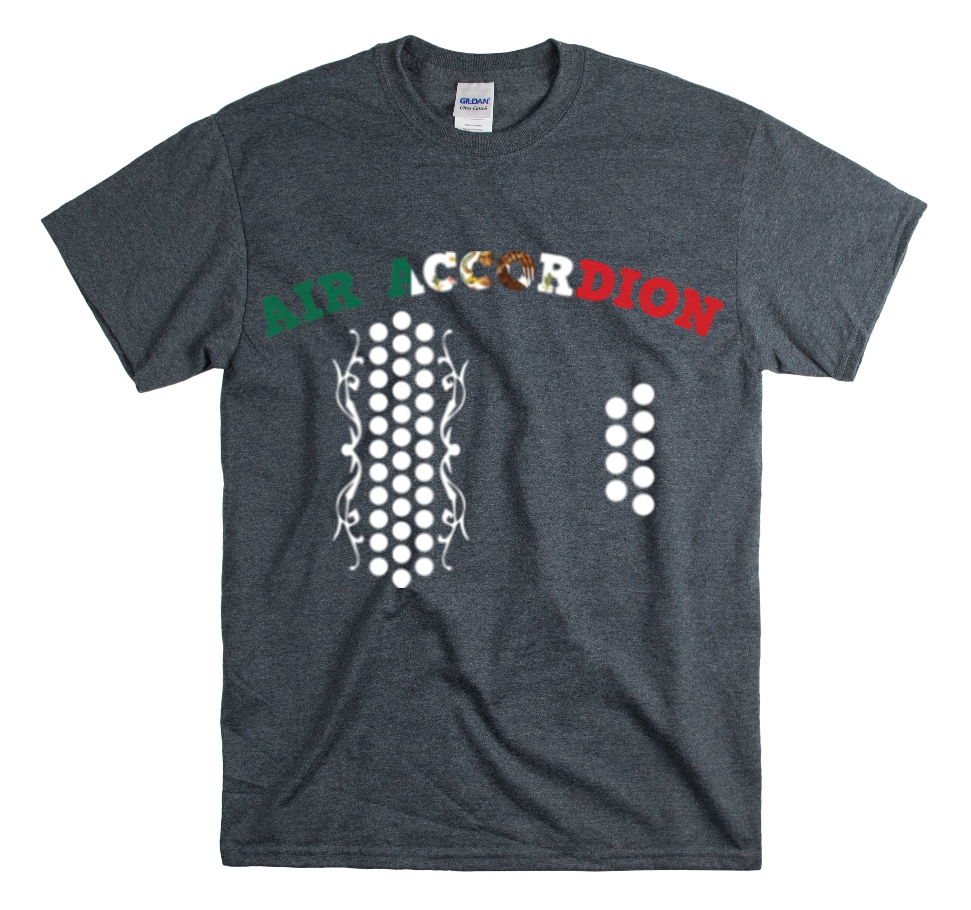 Shirt Funny Retro Air Accordion Mexican Flag Pride Cultural  Music T-Shirt Unisex Heavy Cotton Tee