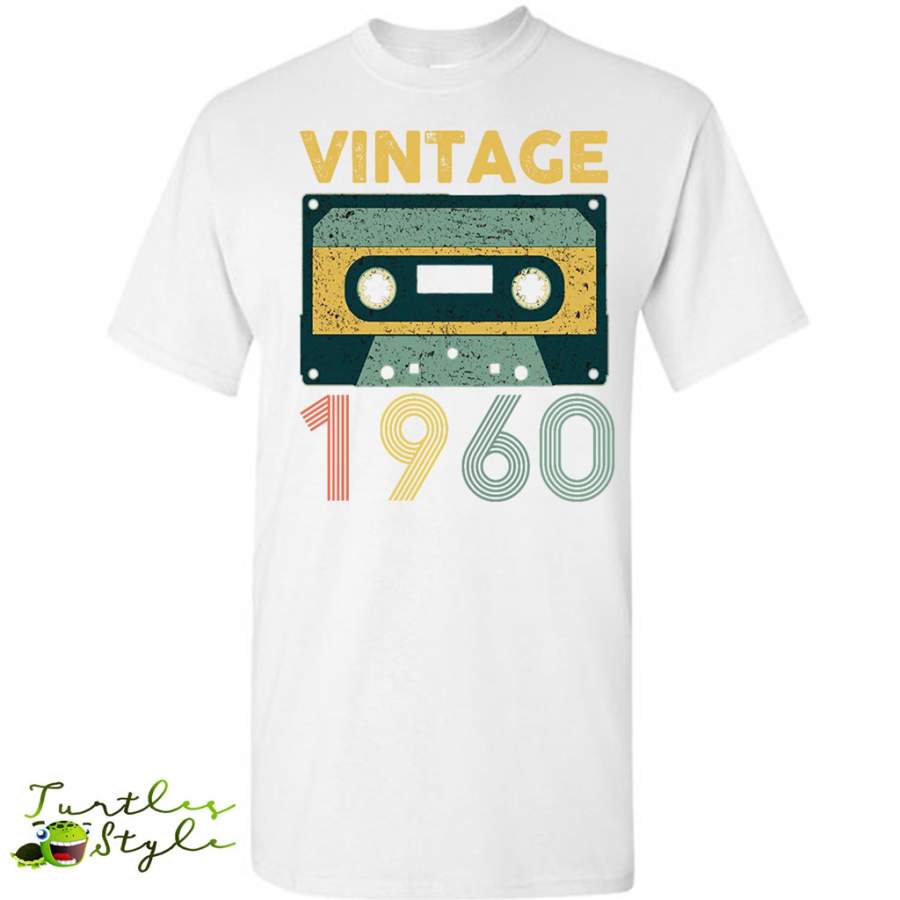 40th Birthday Gift Vintage 1960 Year Old Mixtape – Gildan Short Sleeve Shirt