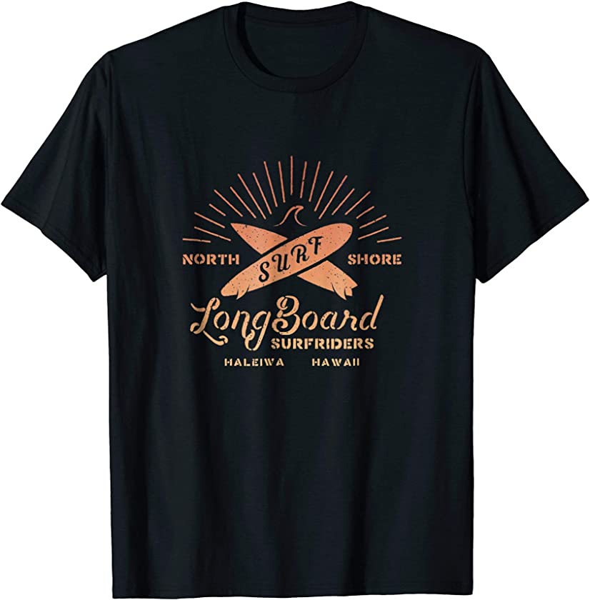 Vintage style Long board Surf graphic T-shirt