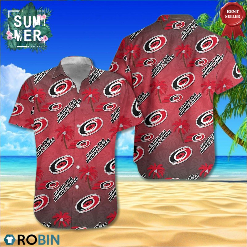 Carolina Hurricanes Hockey Team All Over Print Aloha Shirt