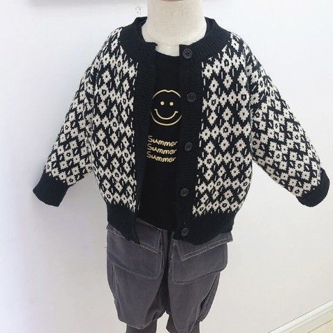 2022 spring autumn Knitted Cardigan Baby Children Clothing Boys Girls Sweaters Kids Wear toddler boy clothes winter 2-10 years alx