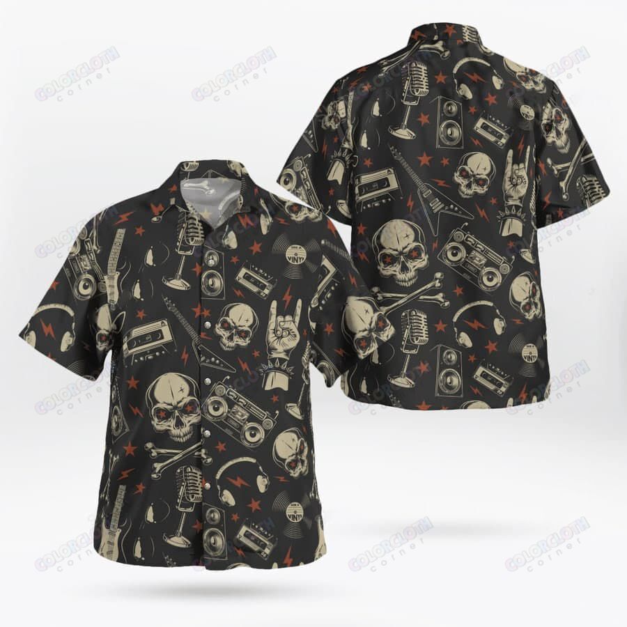 Skull Rock Band Hawaii Shirt Ha25671