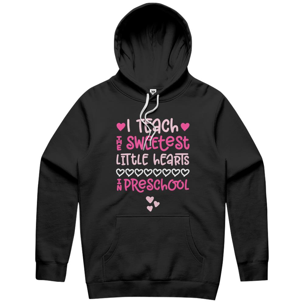 Preschool Teacher Valentine Shirt Cute Hearts Pink Hoodie