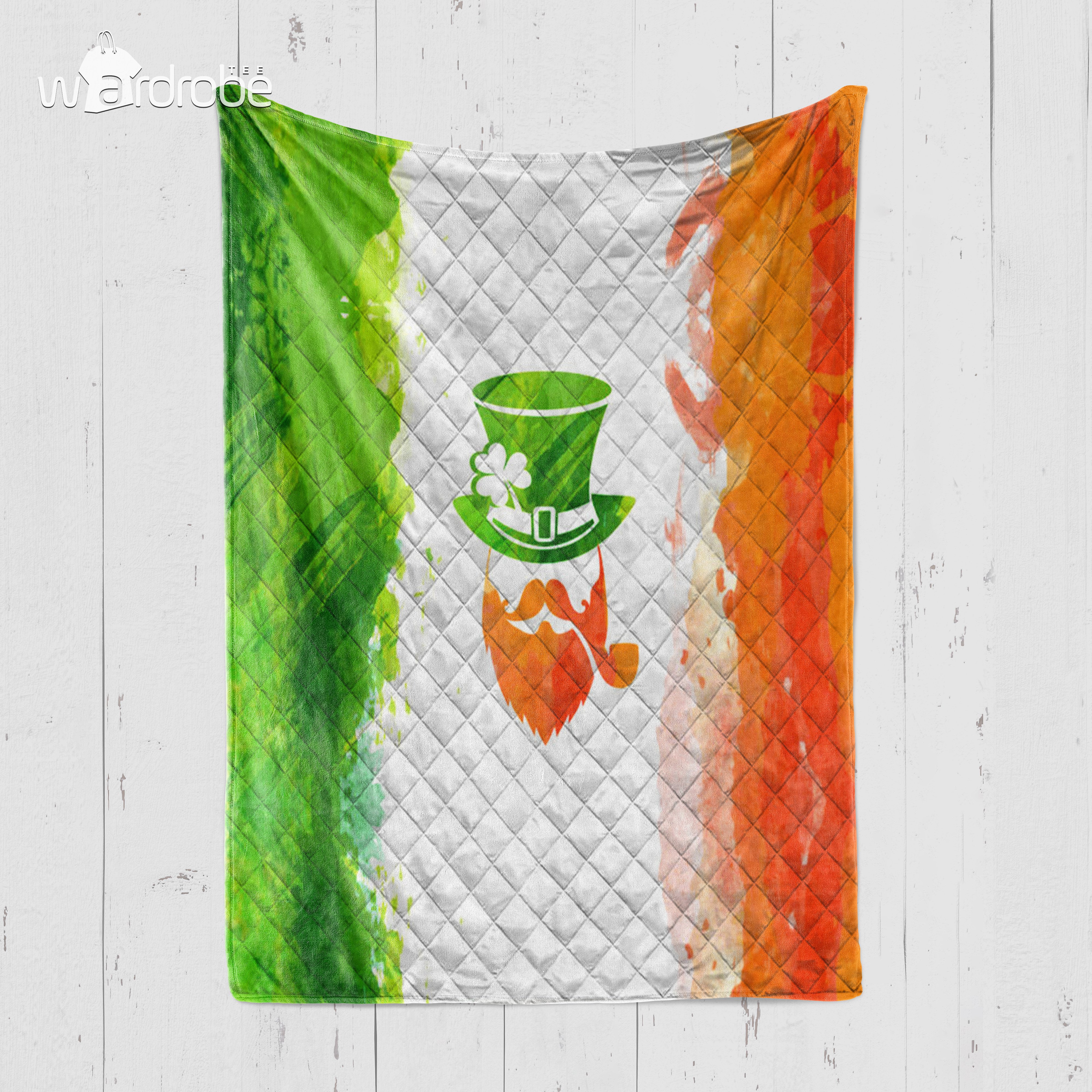 Custom Blanket Irish Man – Happy Saint Patrick’s Day – Quilt Blanket