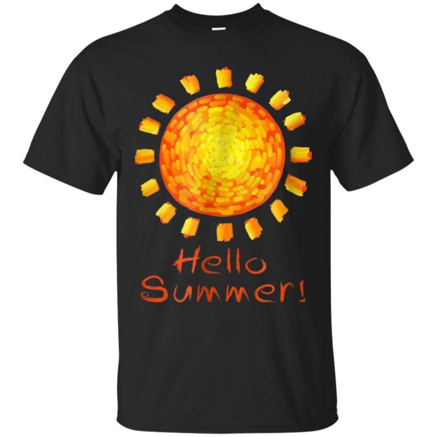 AGR Hello Summer  Fun Sunshine Lovers Tshirt Design Jaq T-shirt