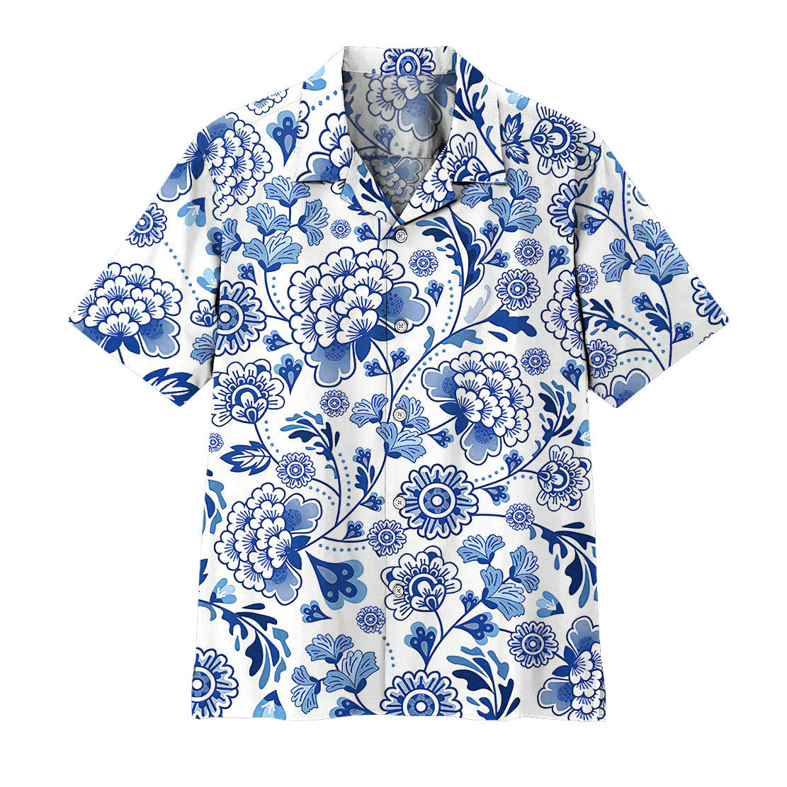 Gearhumans Porcelain Pattern Hawaiian Shirt Ha98100