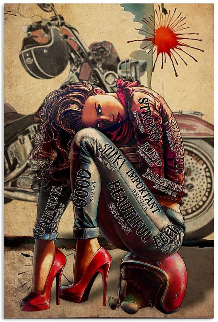 Biker Girl I Am – Best Idea Gift , Gift For Home Decor, Gift For Family – Horizontal Canvas Matte Canvas Wall Art