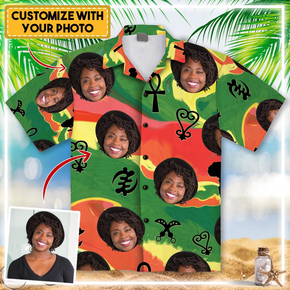 African Custom Face Hawaiian Shirt