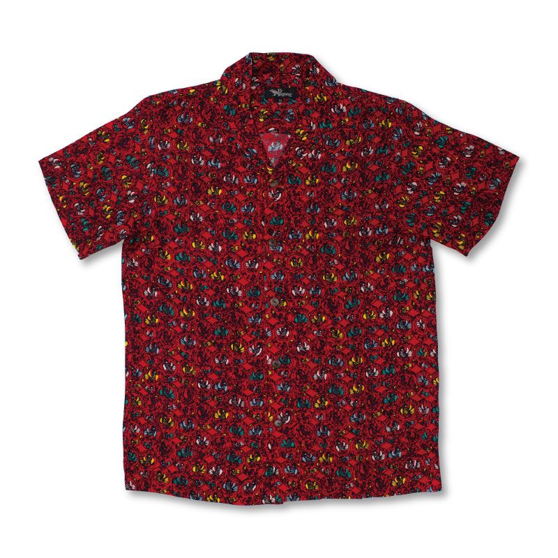 Abstract Red High Quality Hawaiian Shirt Dhc18061837