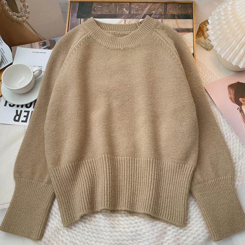 Yitimoky Vintage Oversized Sweater Women Pullover Warm Knitted Long Sleeve Top Fall Winter 2022 Korean Fashion Y2k Clothes Black alx