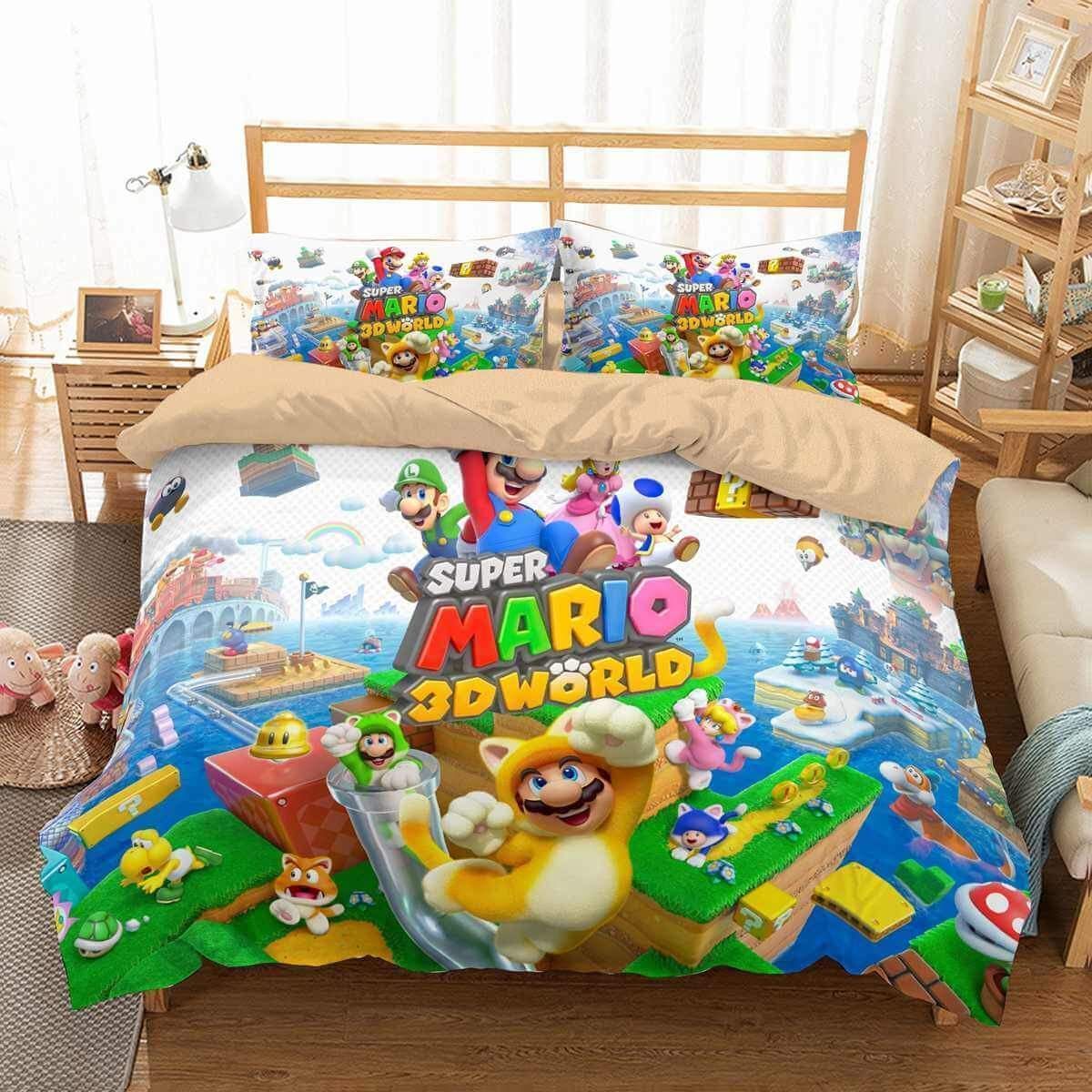 Super Mario 3D World Bedding Set Duvet Cover X Amp Pillow Cases