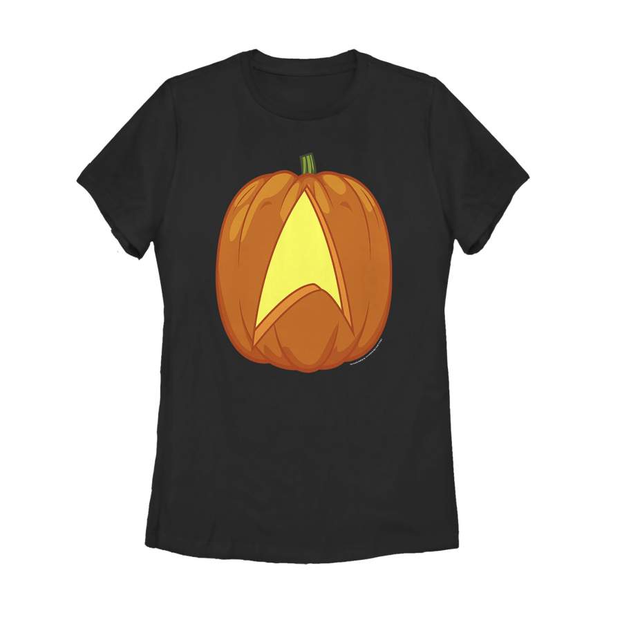 Star Trek Women’s Halloween Starfleet Pumpkin  T Shirt