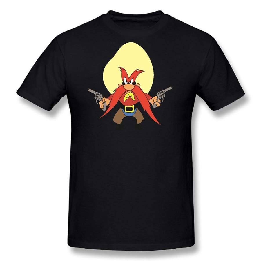 Men’S Yosemite Sam,From The 1952 Short 14 Carrot Rabbit T-Shirt Black Cheap Fashion Short Sleeved Tee Shirt