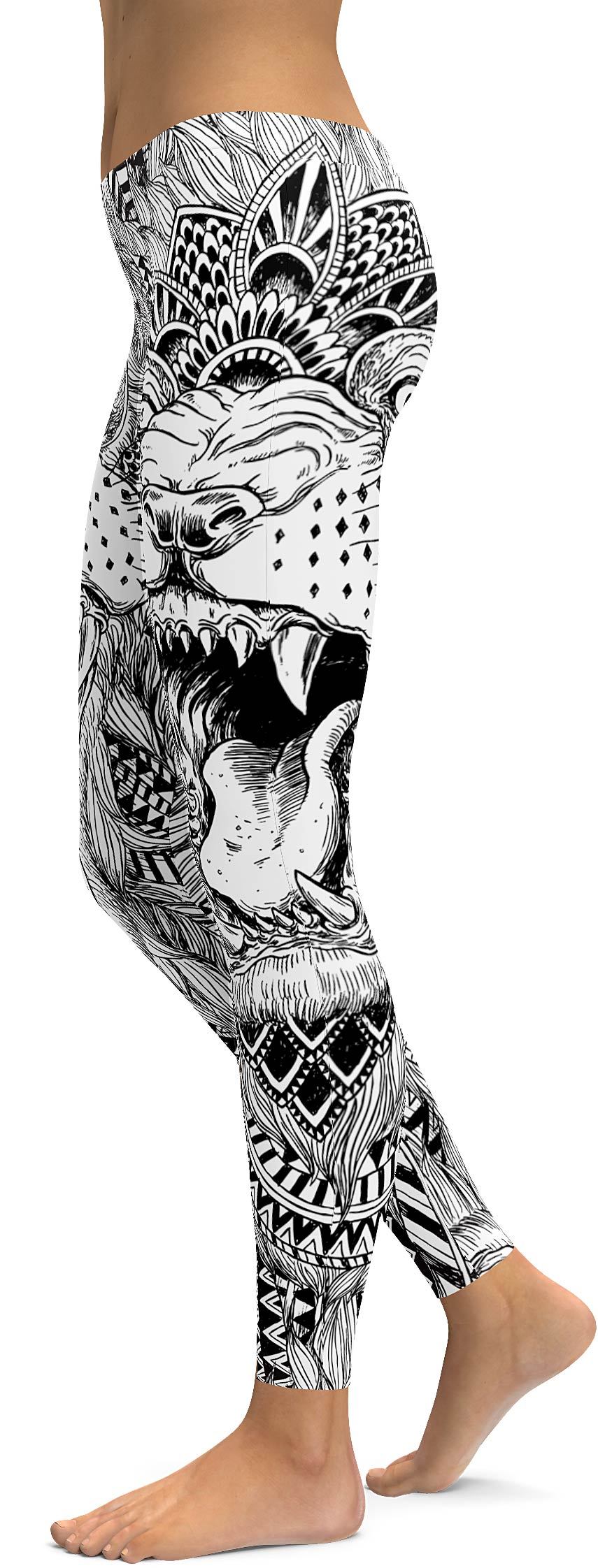 Zentangle Lion Leggings