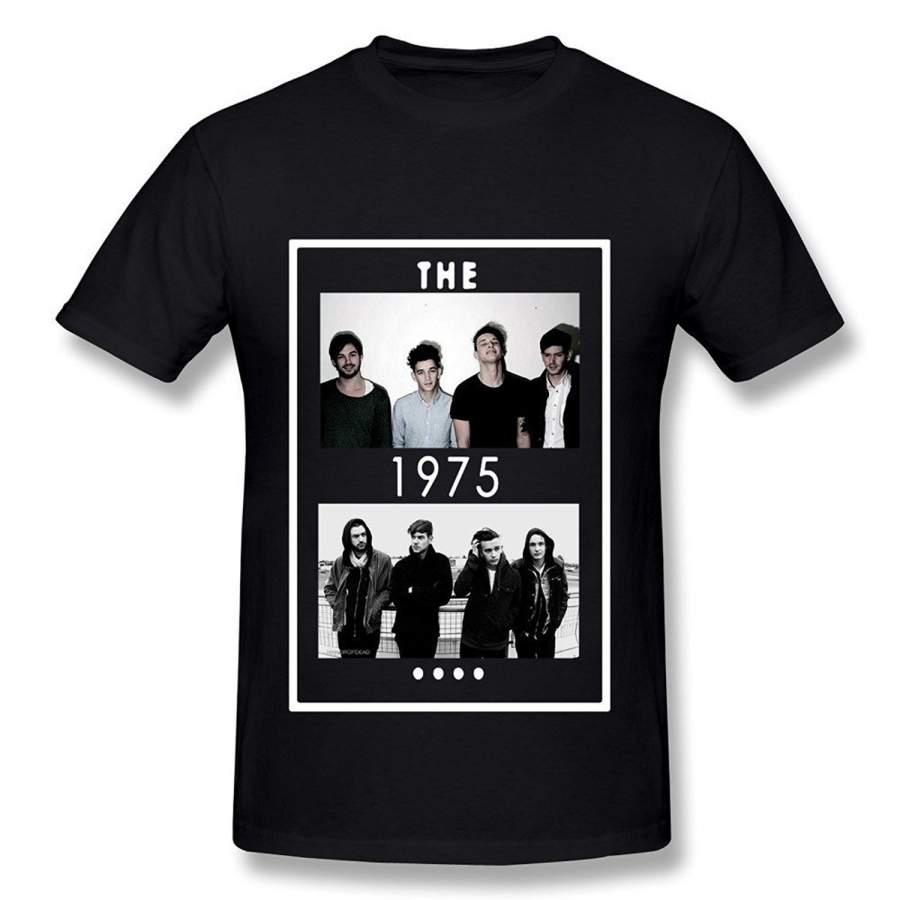 Fashion Men’s T-Shirt Men’s The 1975 Band Members Poster T-shirt Men’s Short Sleeve Shirt