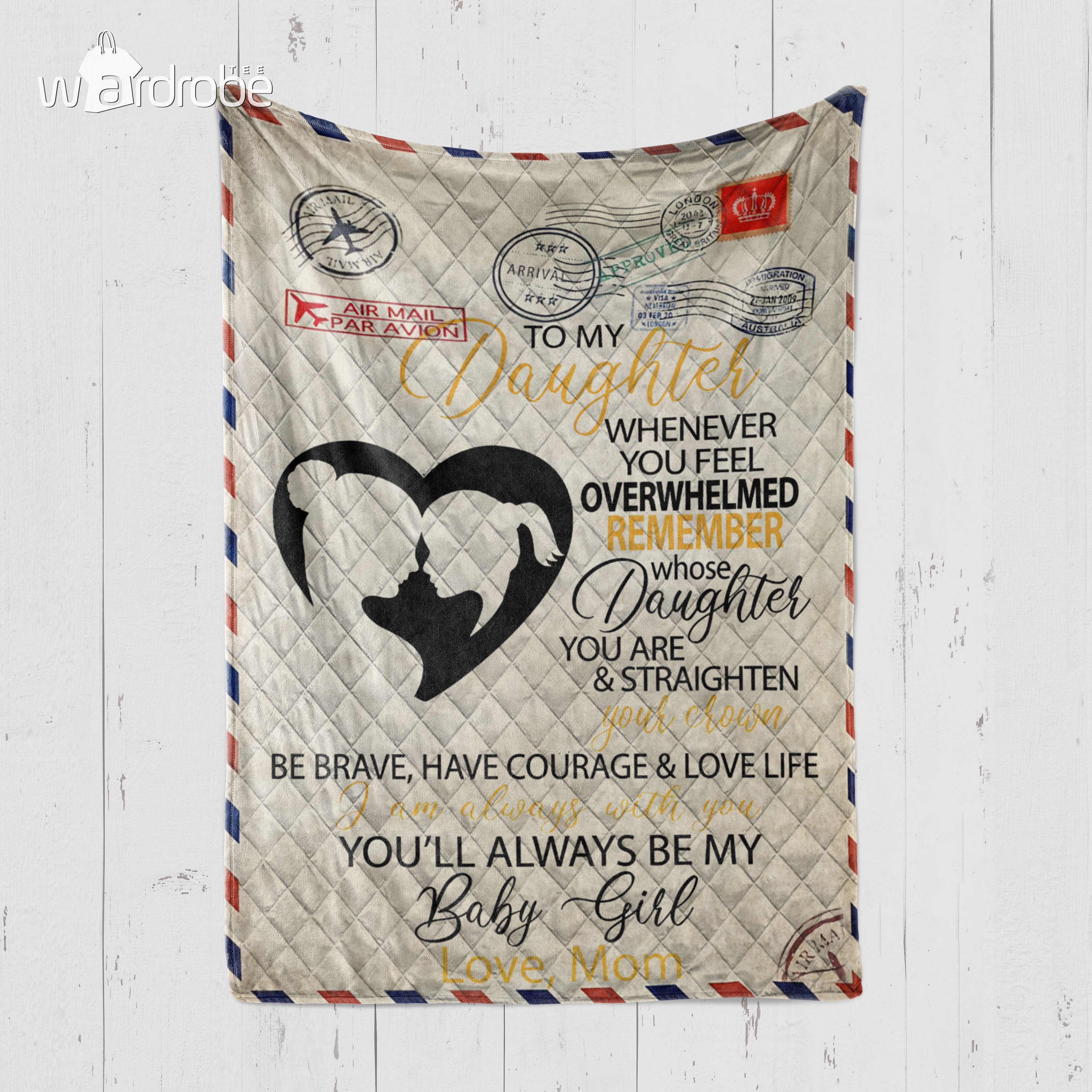 Custom Blanket To My Daughter Blanket – Gift For Daughter – Quilt Blanket