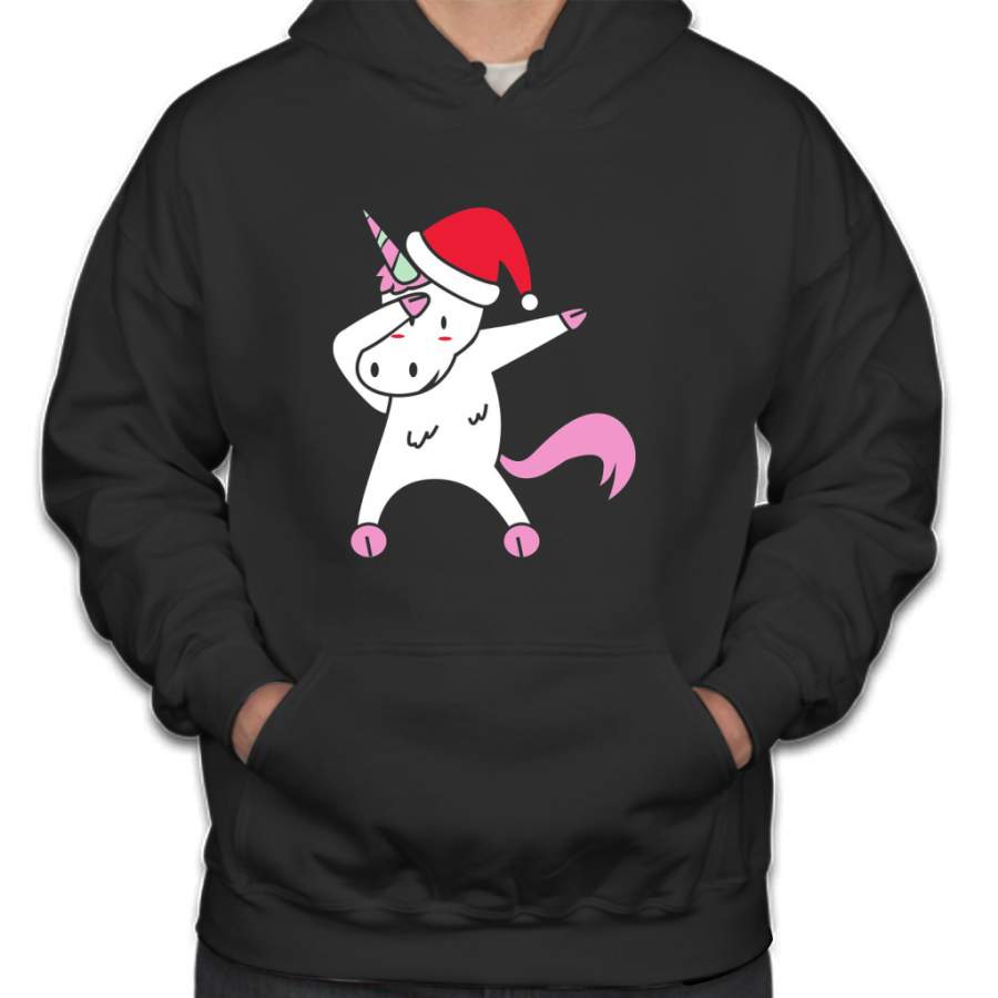Christmas Dabbing Unicorn Christmas Hat Cute – Gift Idea Hoodie