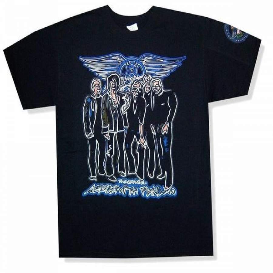 Aerosmith Outline Band Fan Club Aero Force 1 T Shirt