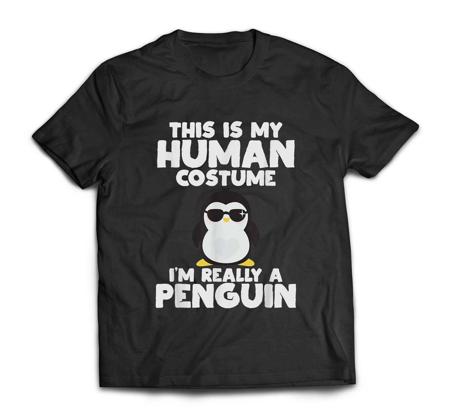 This Is My Human Costume I’M Really A Penguin Aquatic Bird T-Shirt