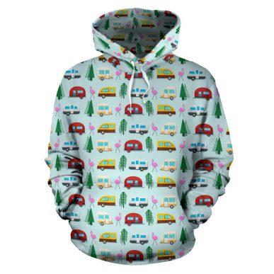 3D Camping Hoodie Camper Vans Full Size