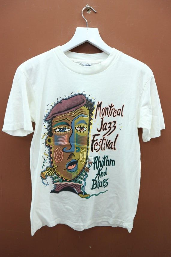 Vintage Montreal Jazz Festival Rhythm Blues Shirt Music Carnival Street Wear Top Shirt