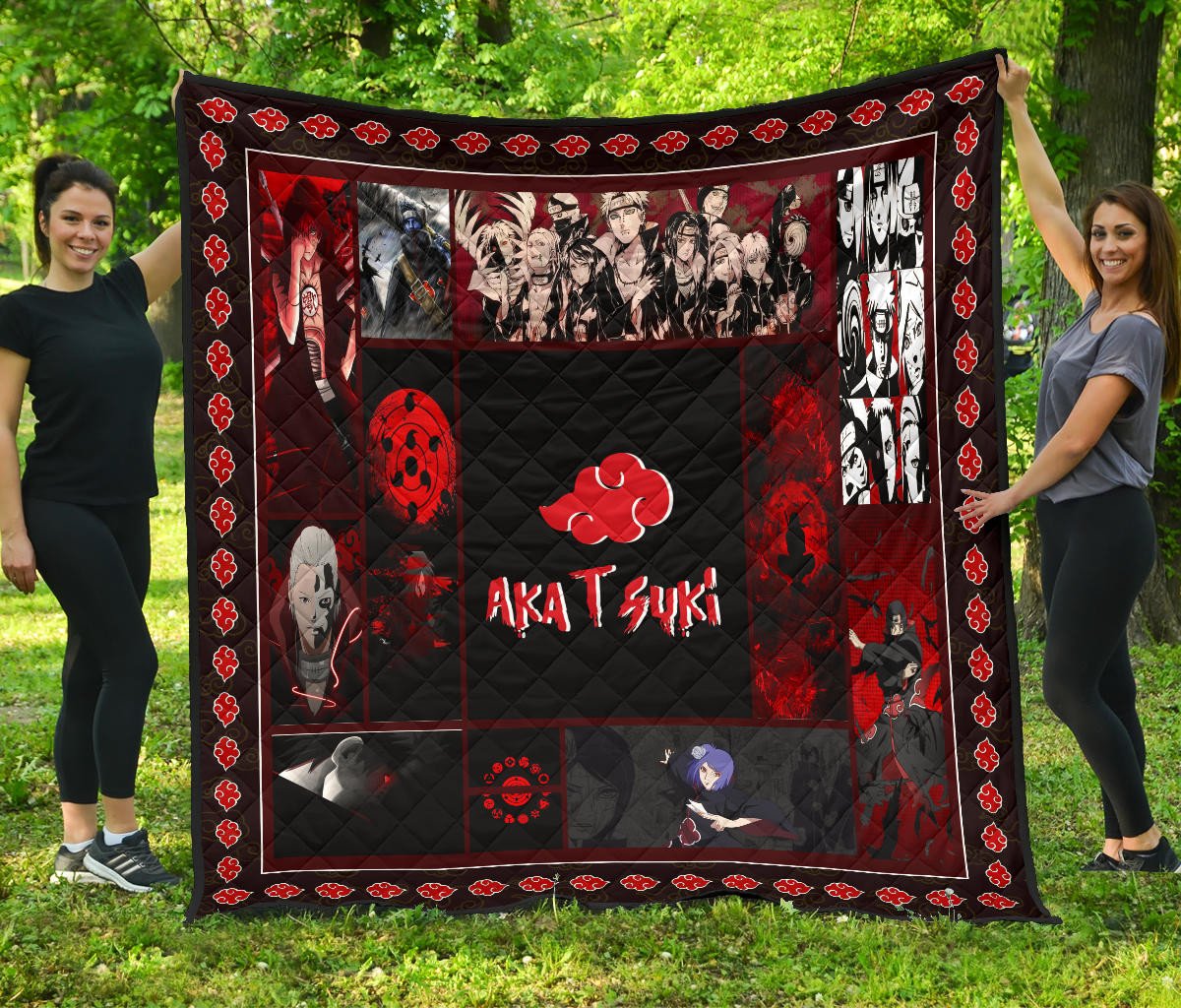 Akatsuki Members Naruto Premium Quilt Blanket Anime Car Accessories Custom For Fans Na030103