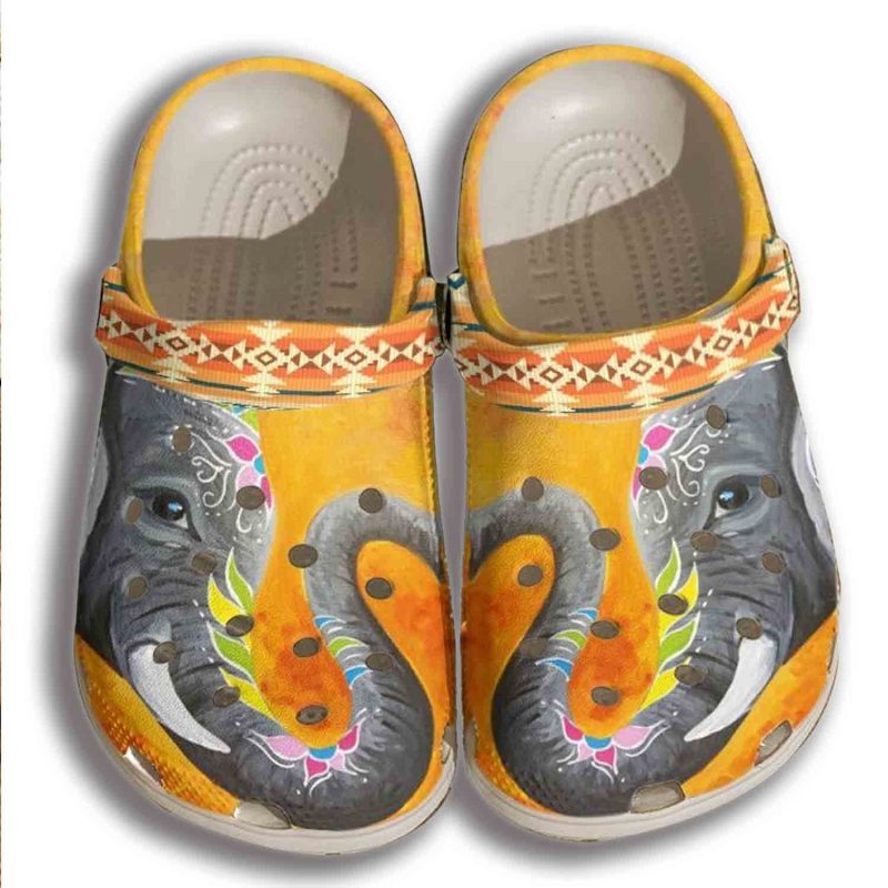 Elephant Artist Croc Shoes Women – Hippie Shoes Crocbland Clog Birthday Gifts For Niece Daughter