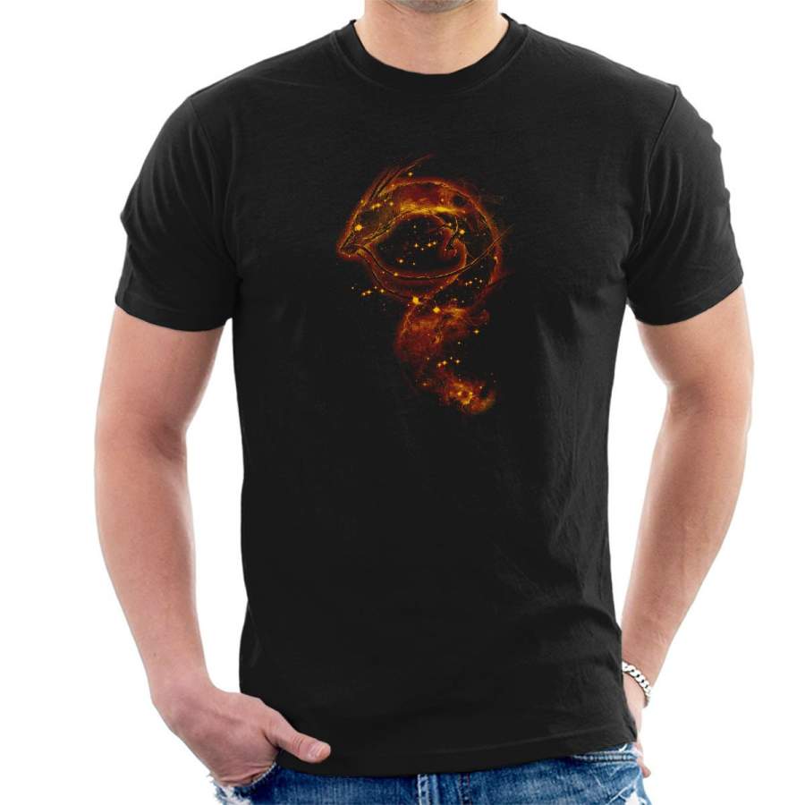 Spirited Away Haku Nebula Orange Men’s T-Shirt