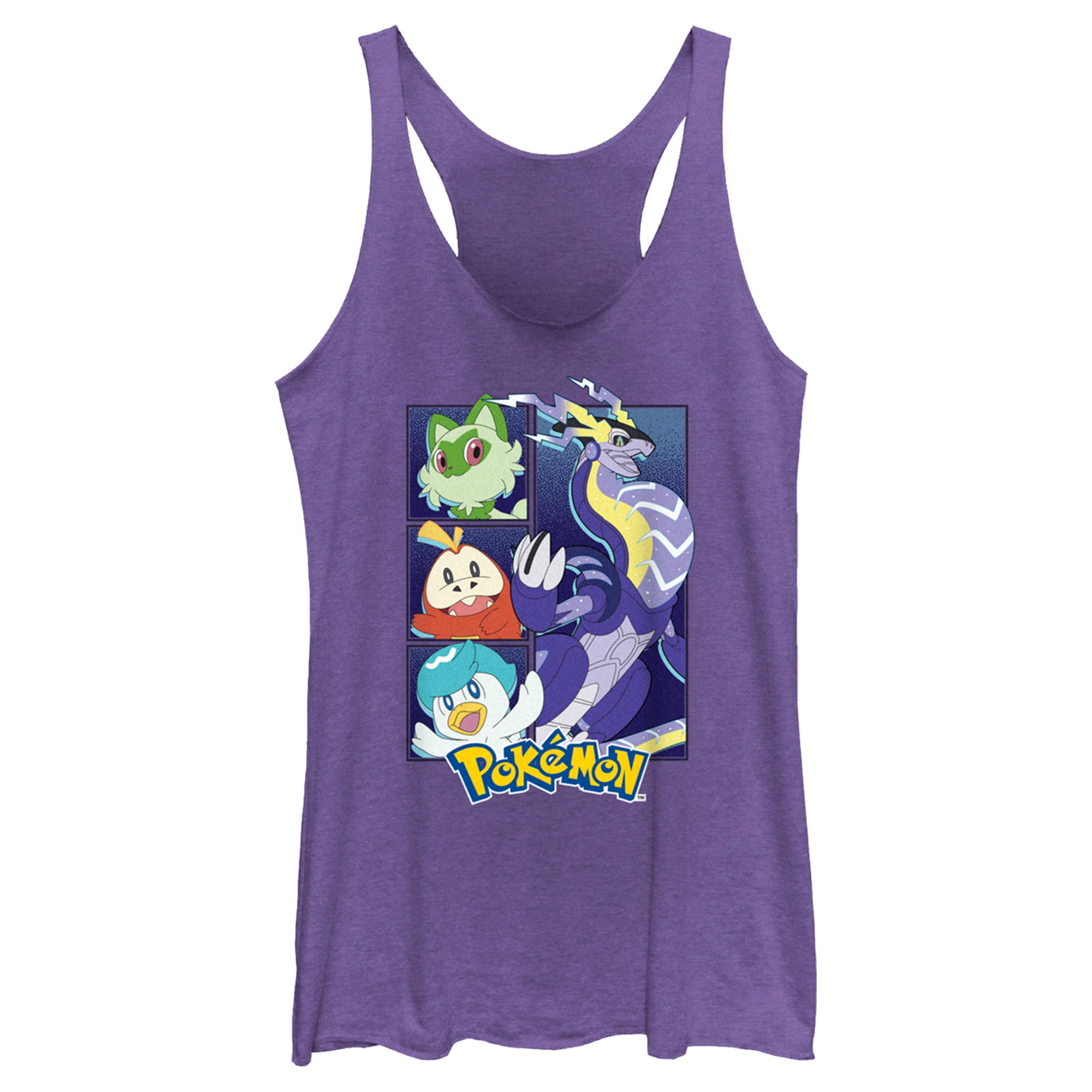 Women’S Pokemon Miraidon Group Racerback Tank Top