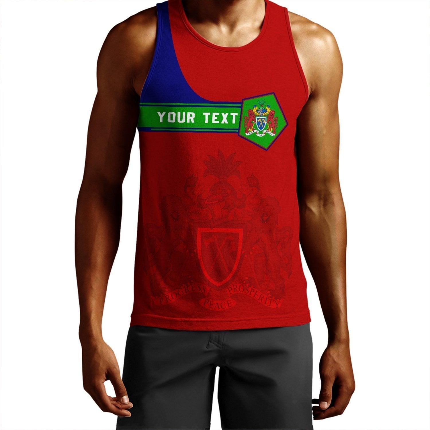 (Custom) African Tank Top – The Gambia Men’S Tank Top Pentagon Style