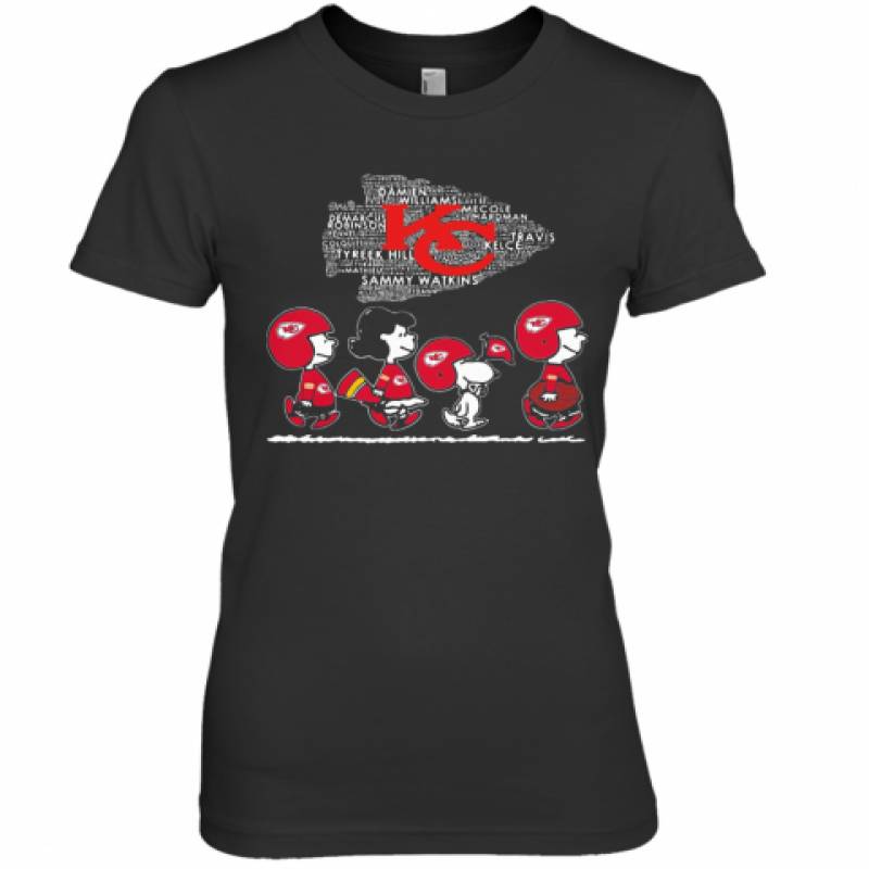 The Peanuts Kansas City Chiefs Team Football Premium Women's T-Shirt