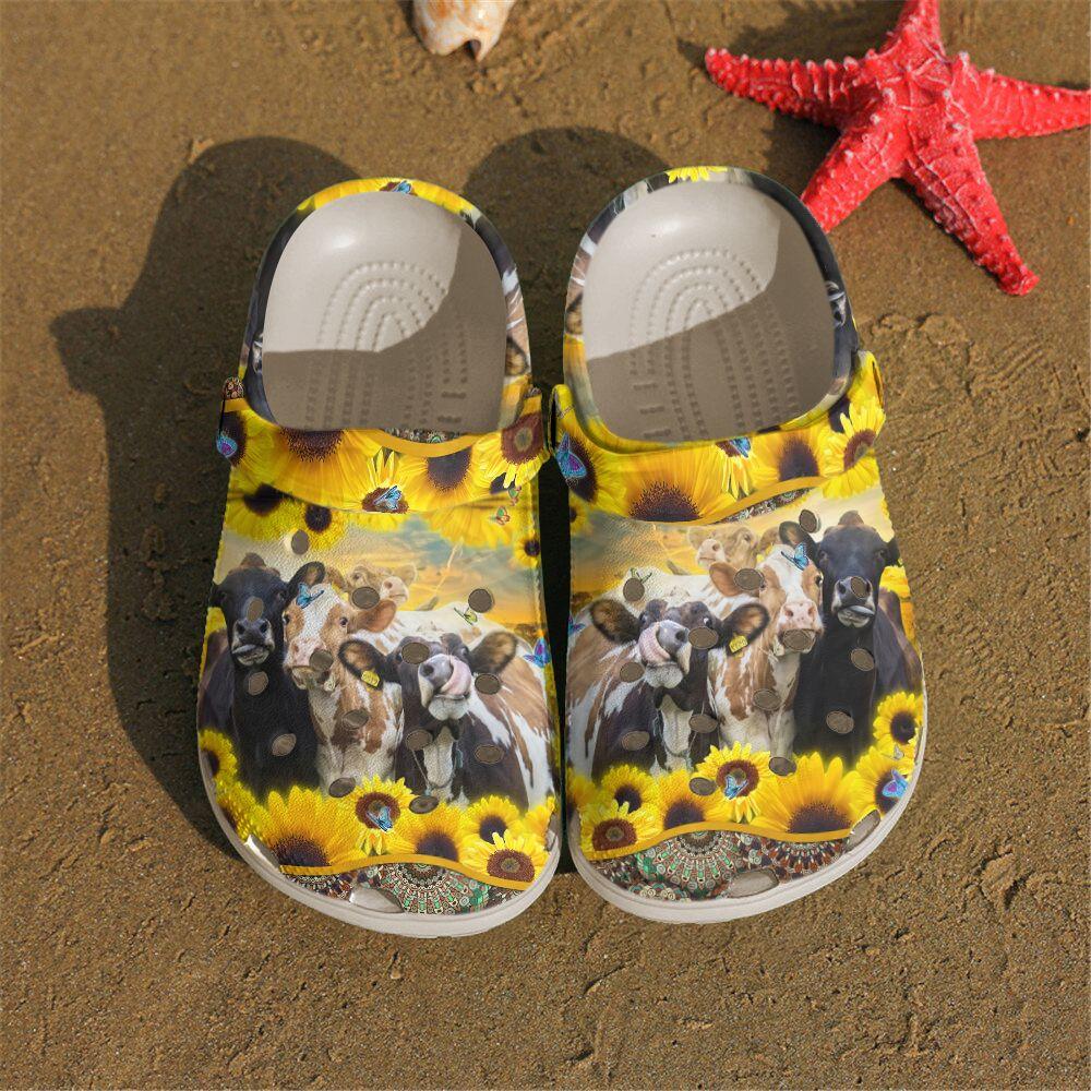 Cow Personalized Clog, Custom Name, Text, Color, Number Fashion Style For Women, Men, Kid, Print 3D Happy Cows