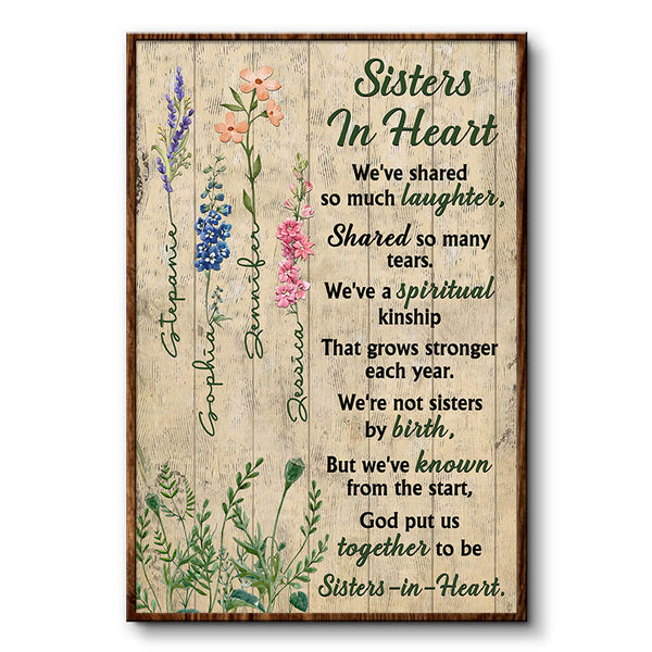 Wild Flower That Grow Stronger – Best Friend Gift Idea – Personalized Custom Poster