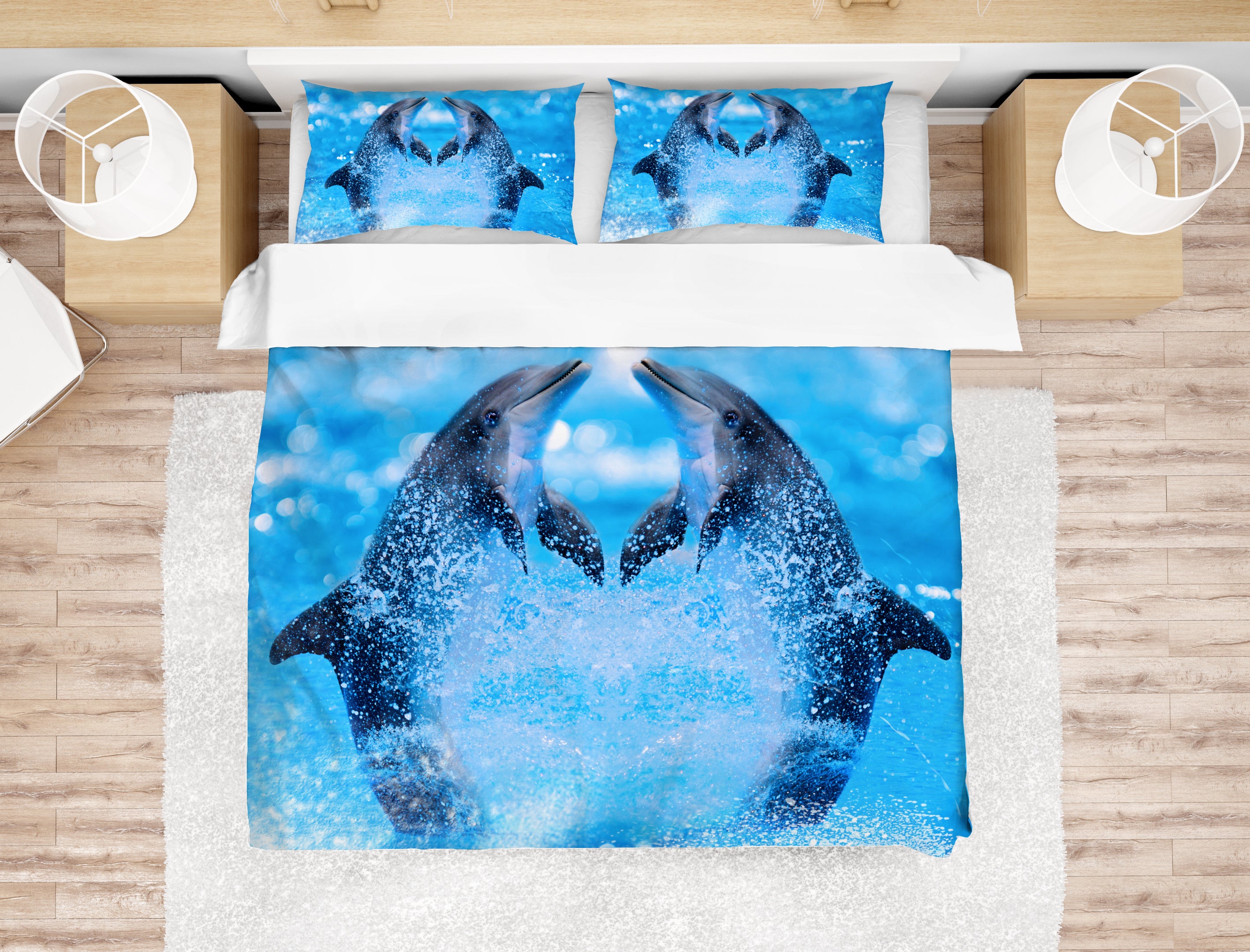 3D Dolphin Quilt Cover Set Bedding Set Pillowcases  30