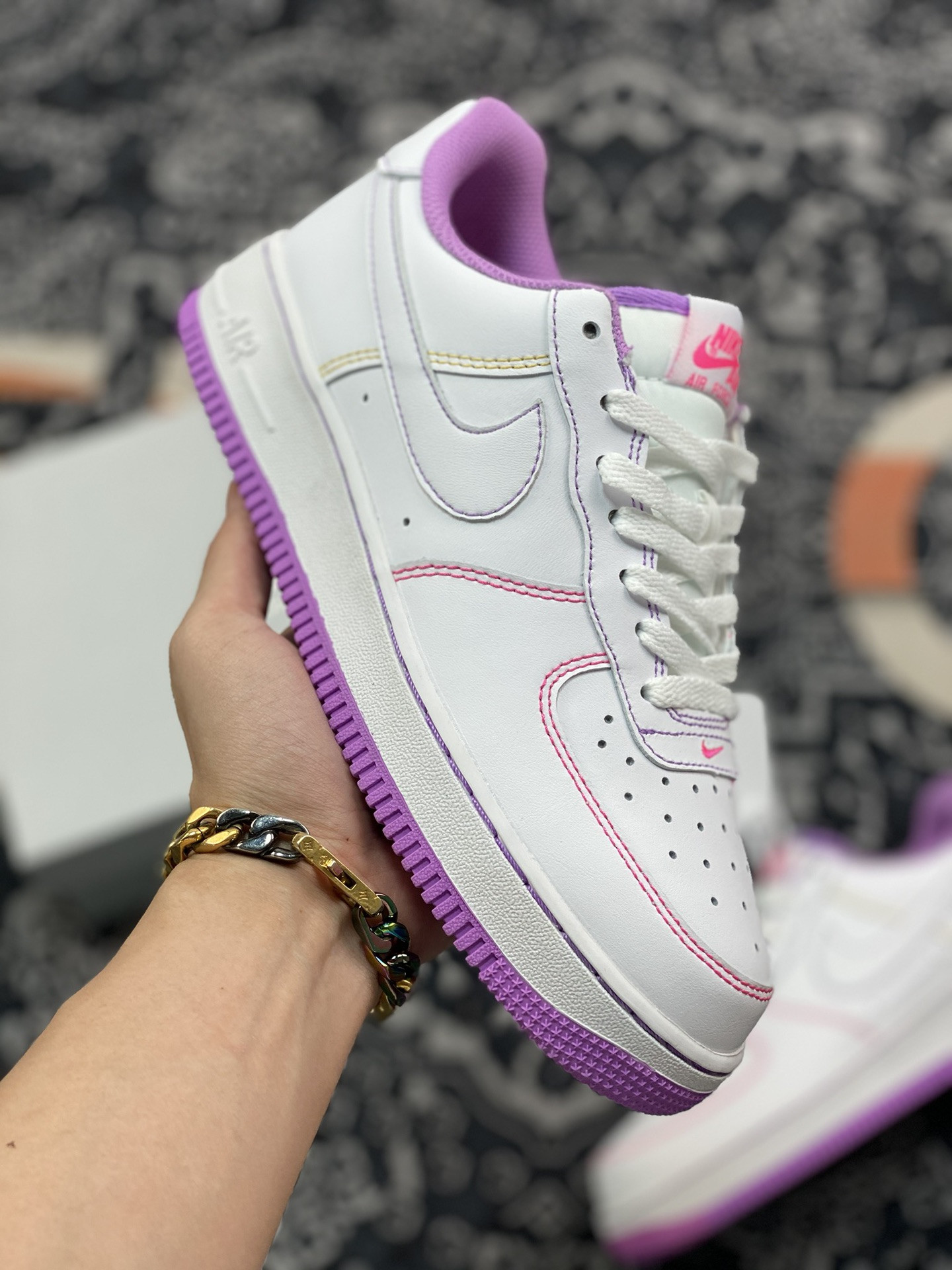 Nike Air Force 1 Low GS ‘Contrast Stitch Fuchsia Glow’ 5340312