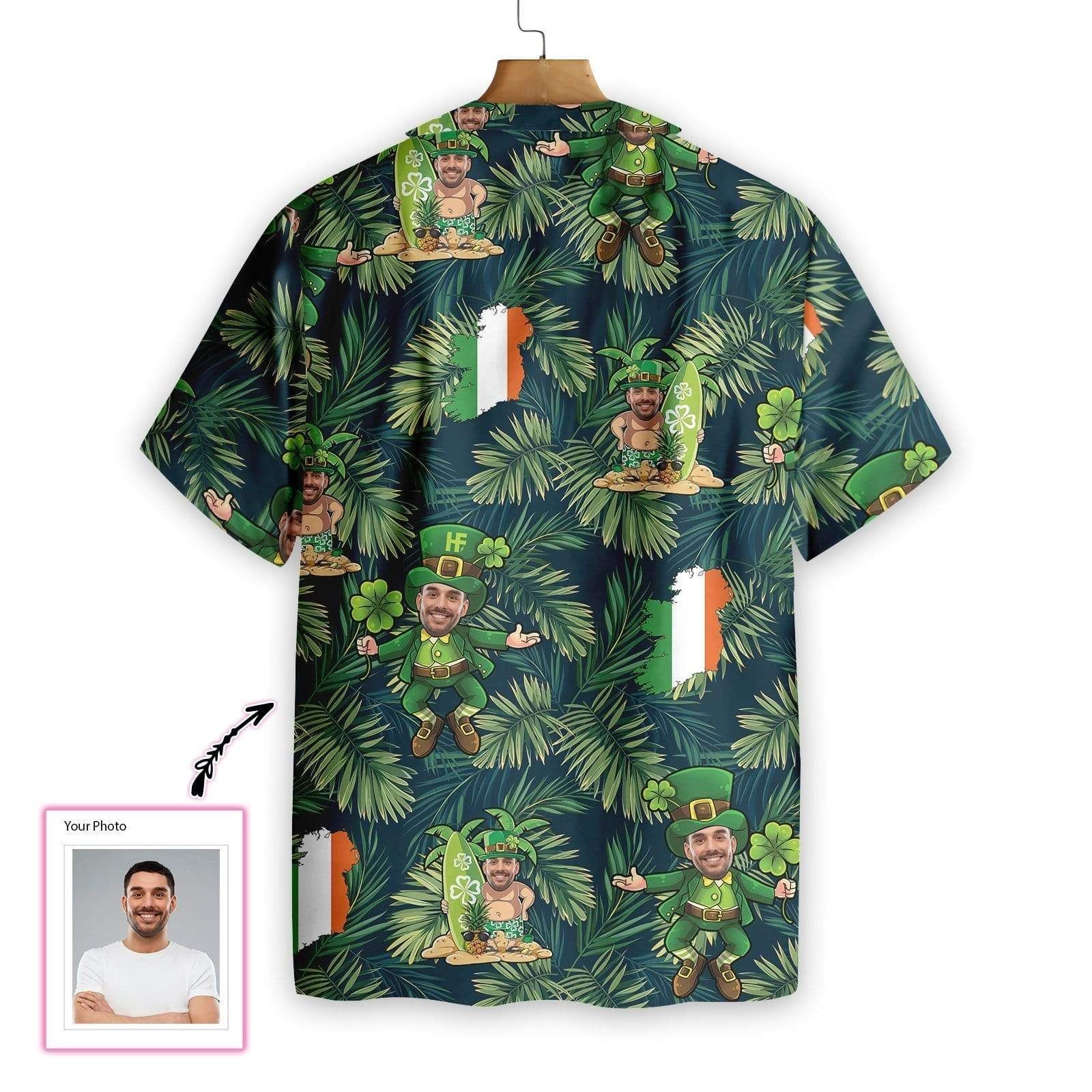 Beach Shirt Find Custom Hawaiian Aloha Shirts Leprechaun Irish Proud With Photo