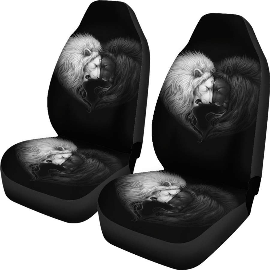 Yin Yang Lion Heart Universal Fit Car Seat Covers