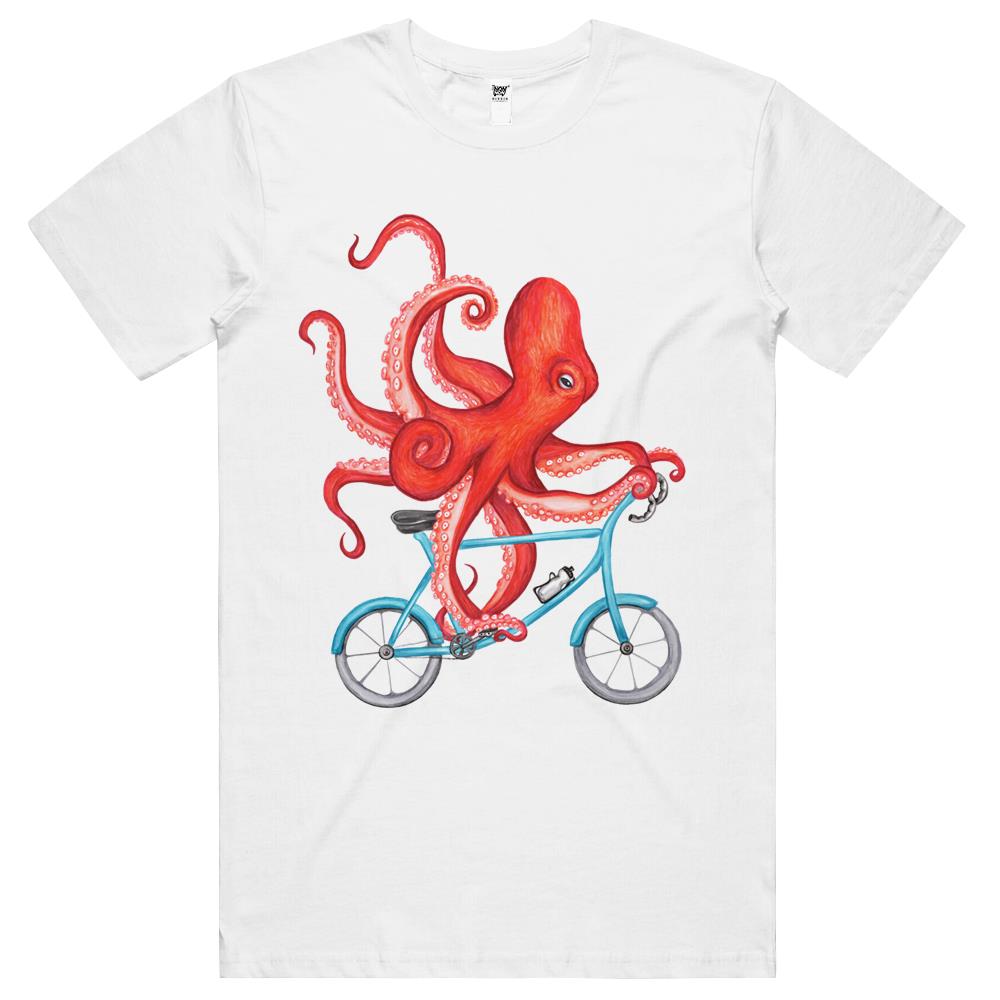 Cycling Octopus T Shirts