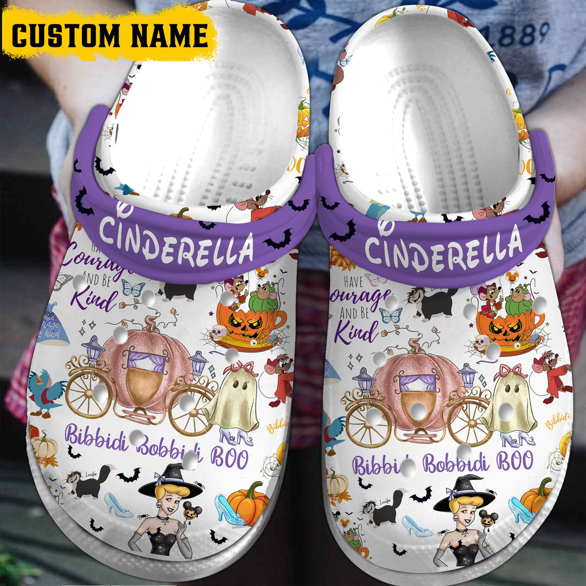 Cinderella Movie Crocs Crocband Clogs Shoes Comfortable For Men Women and Kids