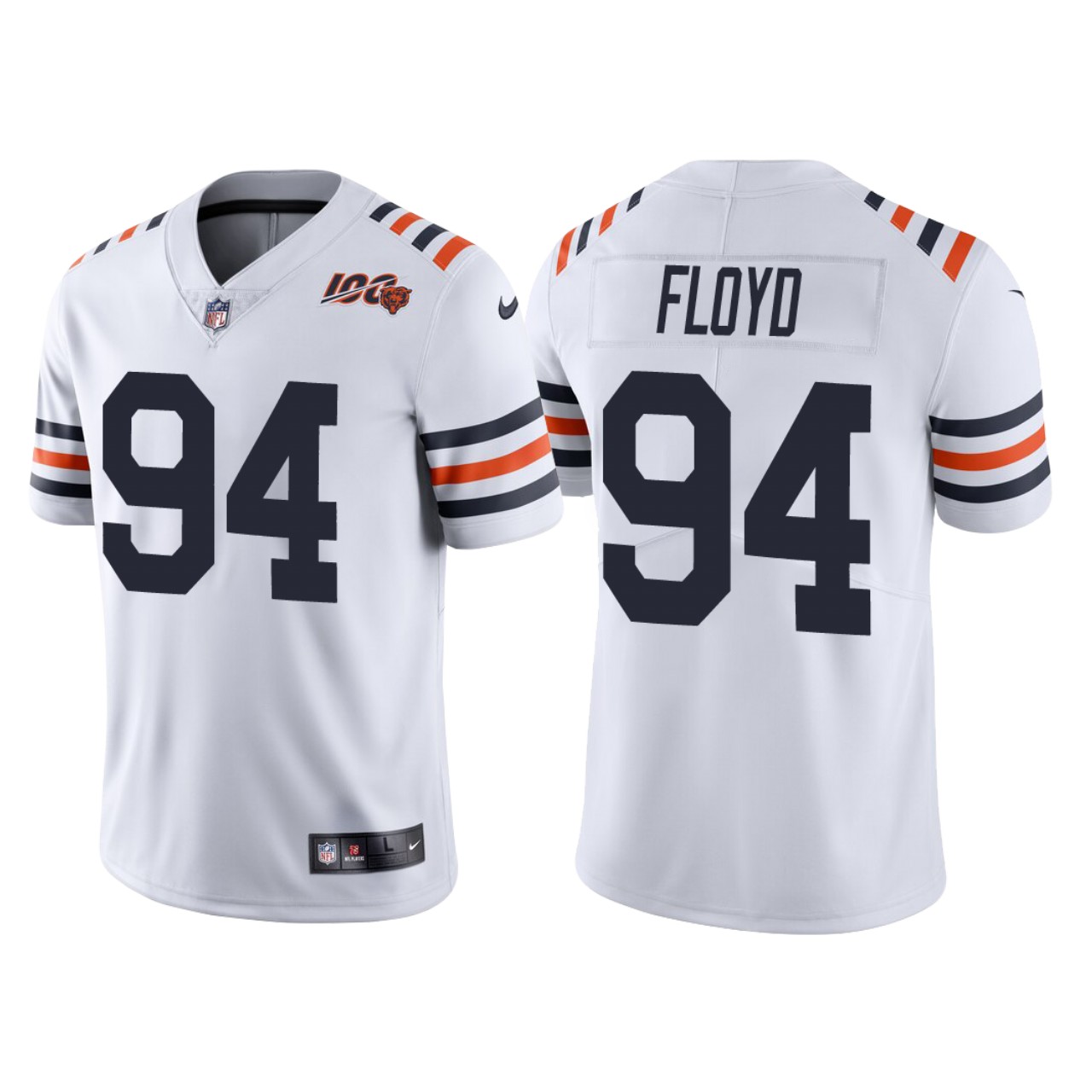 Chicago Bears 100th Anniversary Leonard Floyd White Classic Limited Jersey