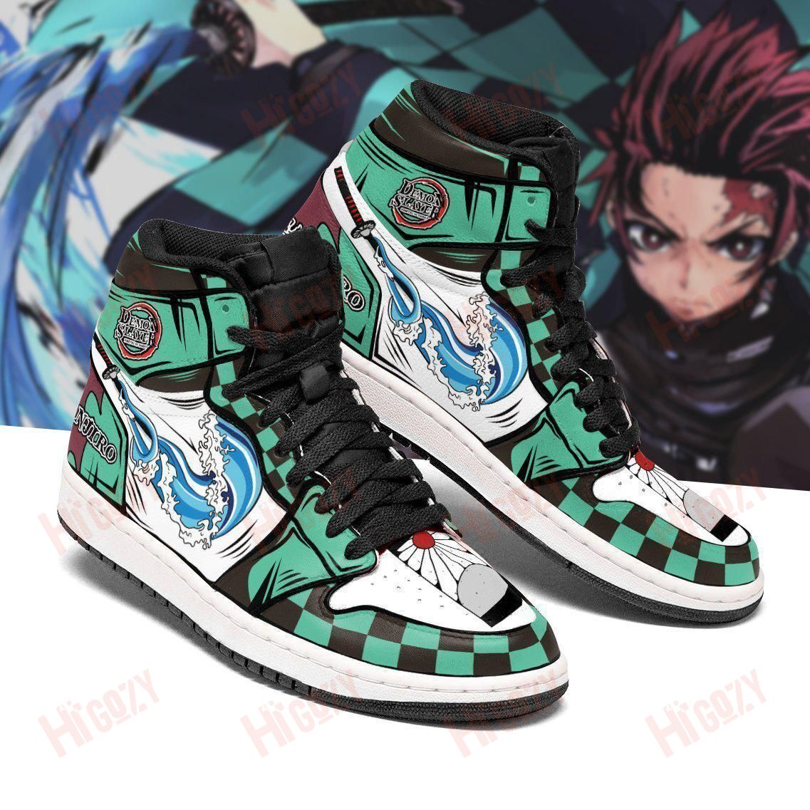 Tanjiro Water Breathing Sneakers Demon Slayer Custom Anime Shoes