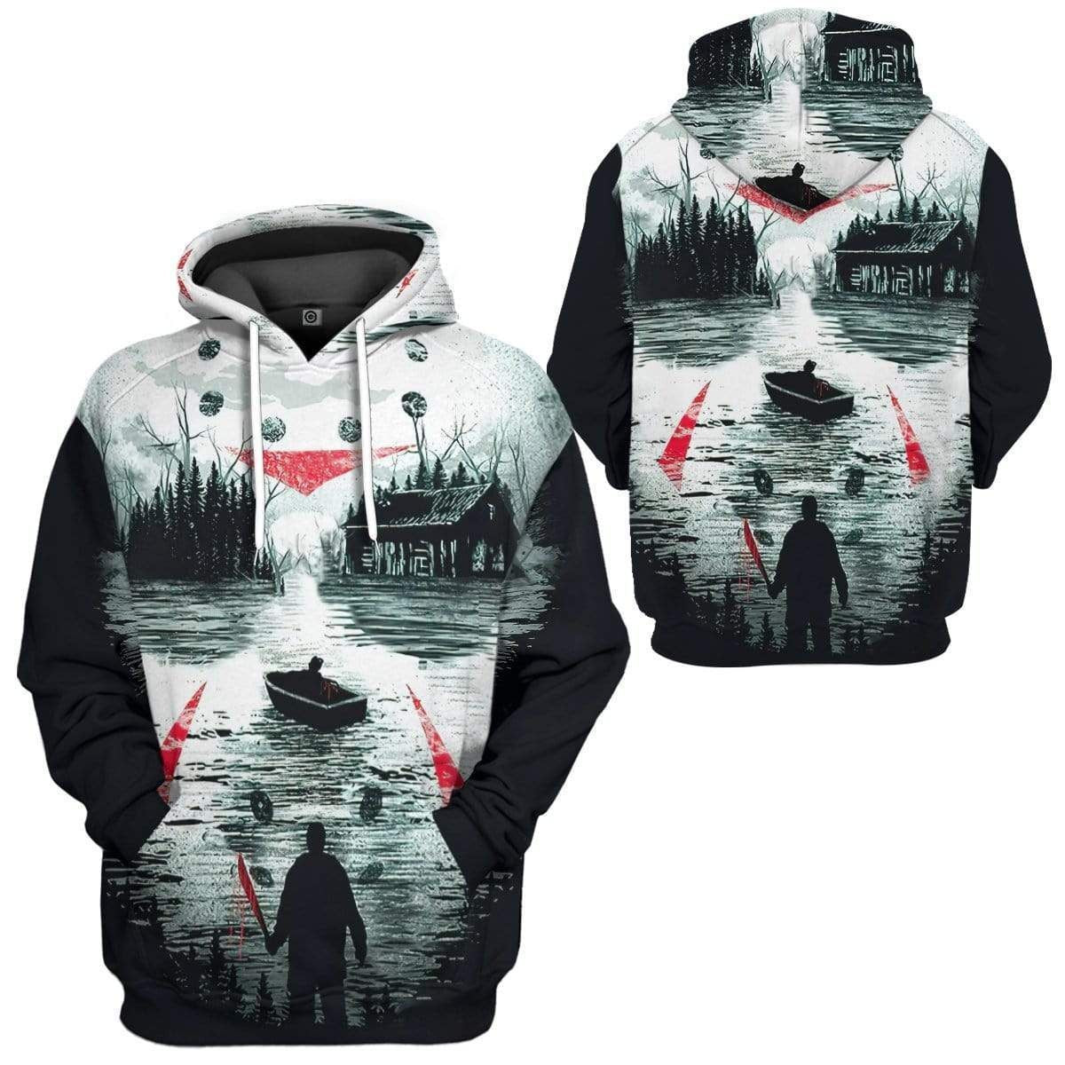 Halloween Hoodie Jason Voorhees Hoodie Camp Crystal Lake 3D Hoodie Zip Hoodie