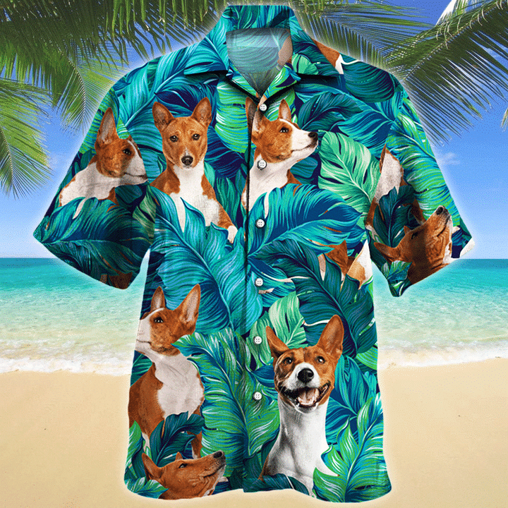 Chihuahua Dog Lover Tropical Print Short Sleeve Hawaii Casual Shirt Ha11577