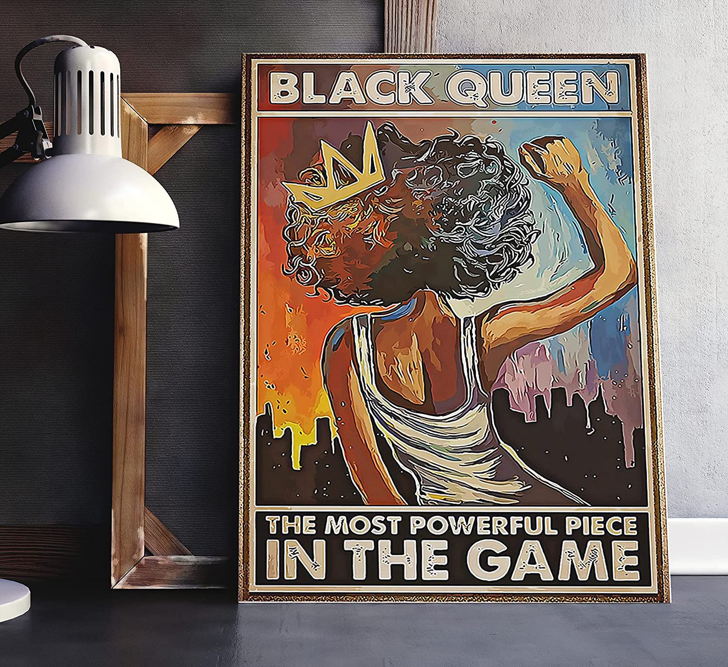 Black Queen Black African The Most Powerful Piece In The Game Wall Poster Home And Room Decoration Gifts For Friends And Relatives Souvenirs