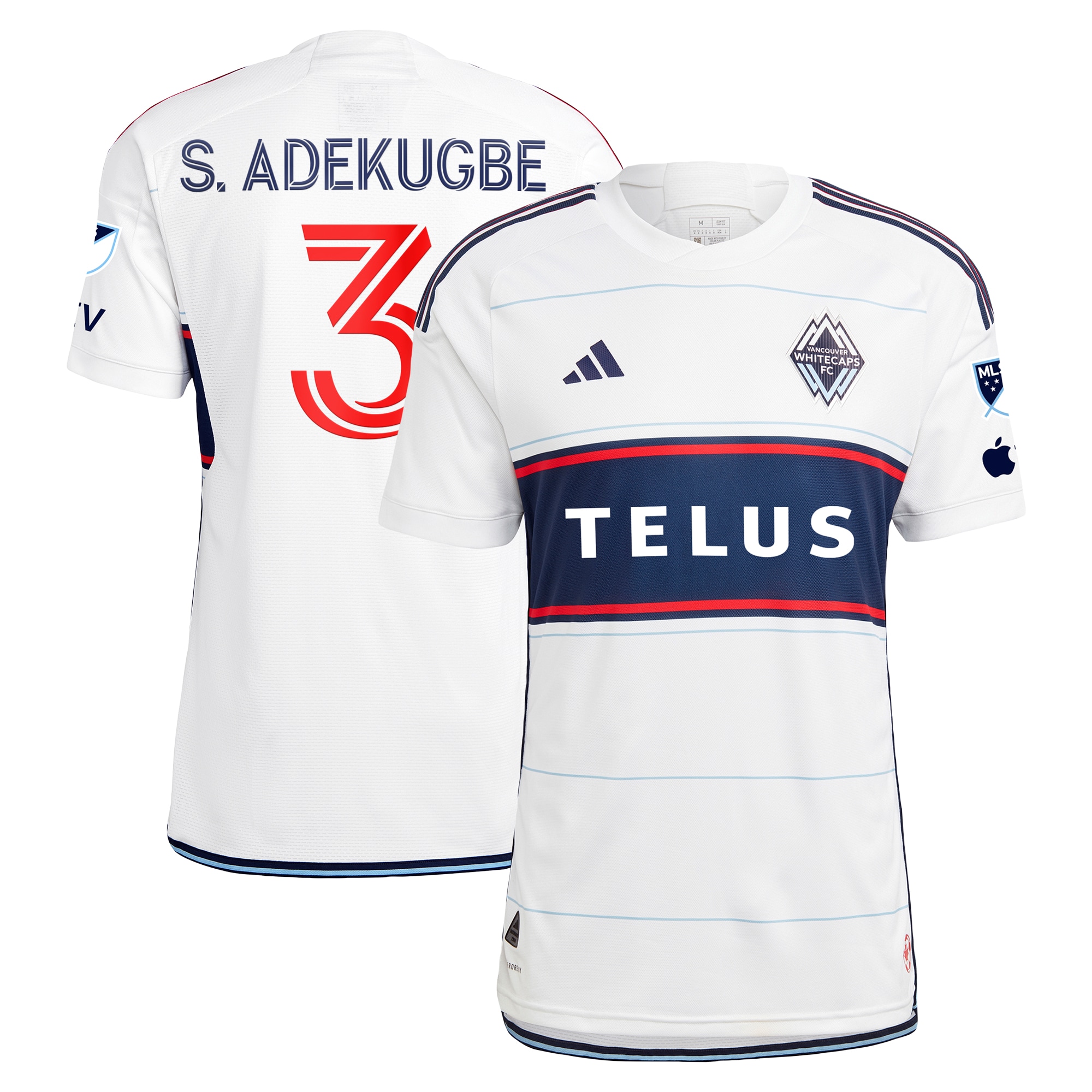 Samuel Adekugbe Vancouver Whitecaps FC 2024 Bloodlines Authentic Player Jersey – White