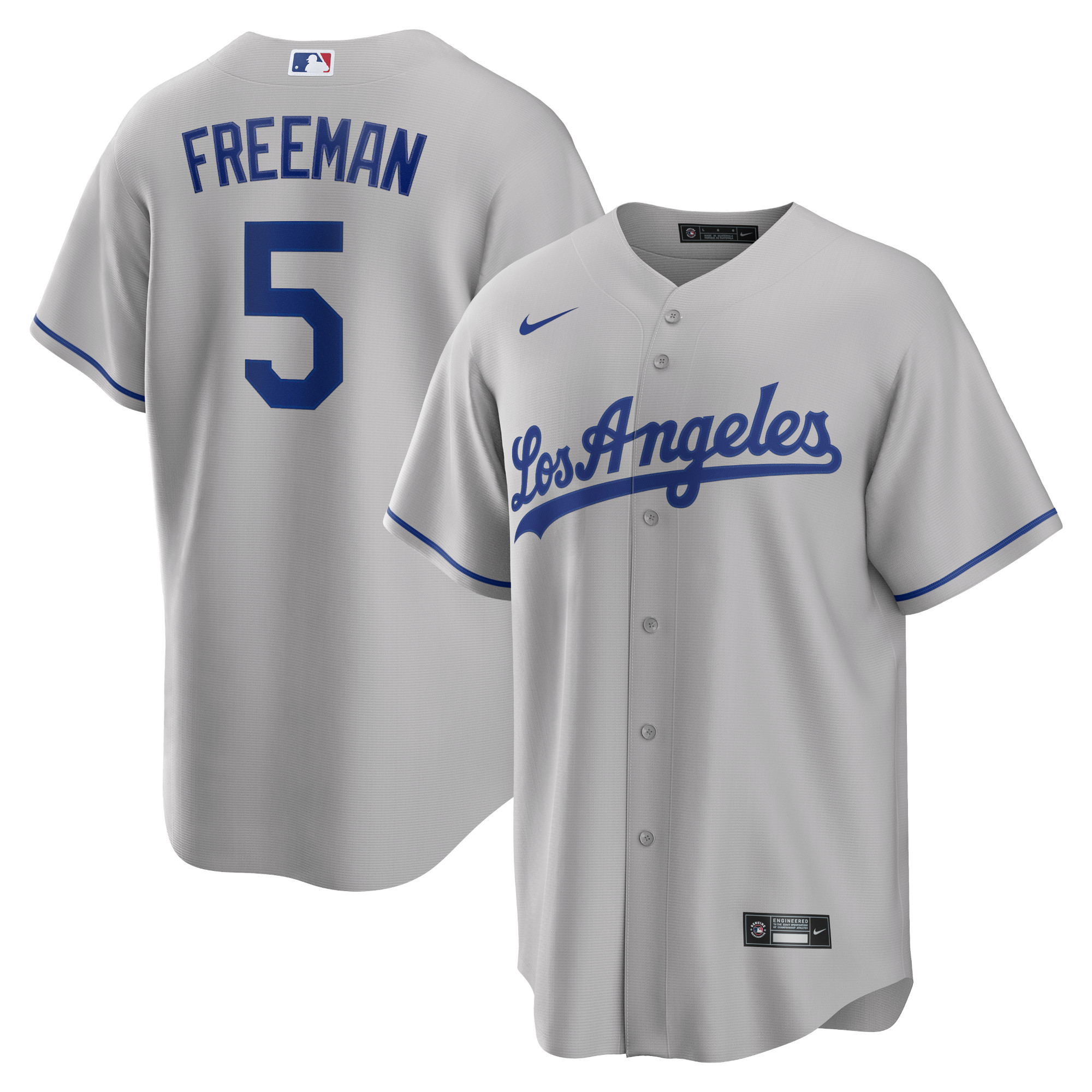 Freddie Freeman Los Angeles Dodgers Road Replica Player Jersey – Gray