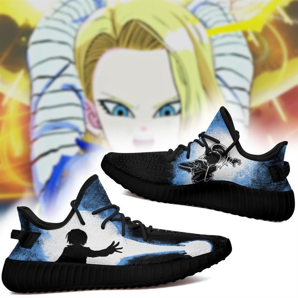 Android 18 Yz Skill Custom Dragon Ball Z Anime Yeezy Black Shoes Sport Sneakers