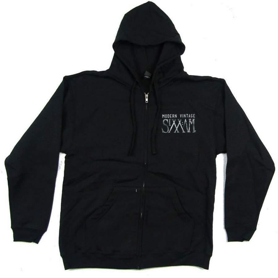 Sixx AM – Modern Vintage – Black Zip Hooded Sweatshirt